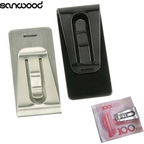 Stainless Steel Slim Pocket Cash Purse Money Clip Wallet 9XZ7
