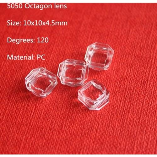 10 pcs 5050 SMD lens 10X10X4.5mm Octagon shape contour light wall washer light lens degrees 120