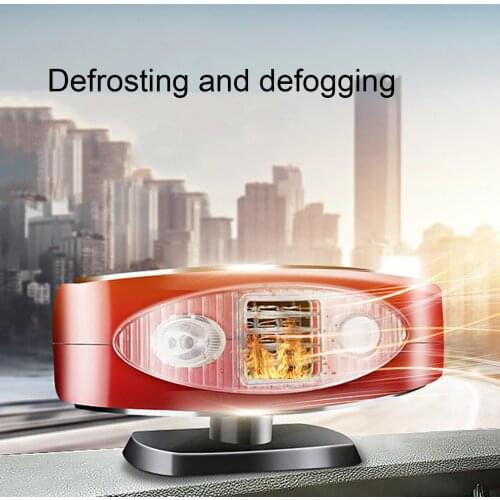 12V/24V Winter Car Heater Defroster Electric Fan Heating Dryer with LED Lamp Fast Heating Low Noise 360 Degree Rotation Car Tool