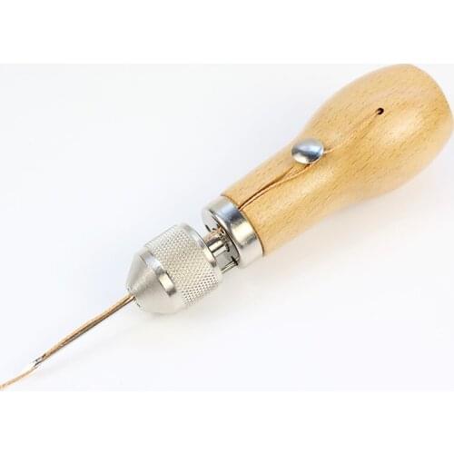 2018 Rushed Hot Sale Steel Carving Wax Line Wooden Handle Sewing Stitcher Canvas Tent Needle Craft Diy Hand-stitched Tools