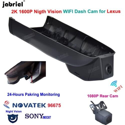 2K 1600P Wifi Car DVR Dash Cam Night Vision Recorder for Lexus rx350 rx300 rx330 rx450h Lexus rx400h 2010 2015 2016 2017 2020