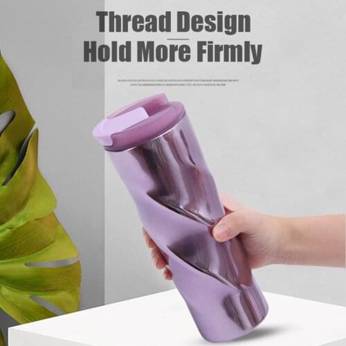 500ml Double Stainless Steel Coffee CupsThermos Mug Non-slip Car Vacuum Flask Travel Insulated Bottle Water Cup Garrafa Termica