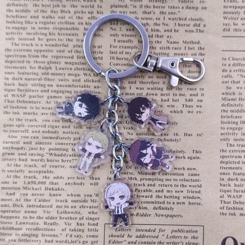 Bungo Stray Dogs Acrylic Anime Pendant Cute Keychain For Bag Car Women Men Male Female Key Ring Love Jewelry Drop Shipping