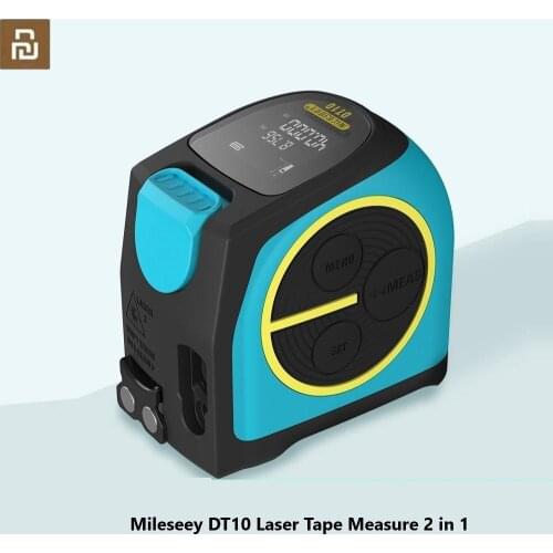 Mileseey DT10 2-in-1 Digital Laser Tape Measure Laser Measure Laser Range Finder with LCD Digital Display, Magnetic Hook