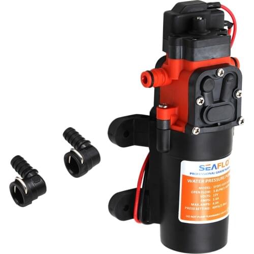 12v DC Water Pressure Diaphragm Pump 4.2 L/min 1.2Gpm 35 Psi