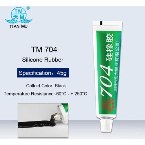 704 Black Silicone Rubber Waterproof Insulation Electronic Hardware Induction Cooker Repair Sealant High Temperature Resistant