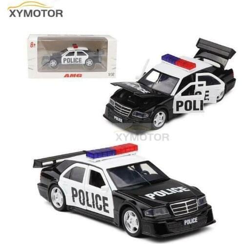 1/32 Jackiekim For Benz C CLASS AMG Diecast CAR MODEL Toys kids Gifts Black Police Car Metal,Plastic,Rubber