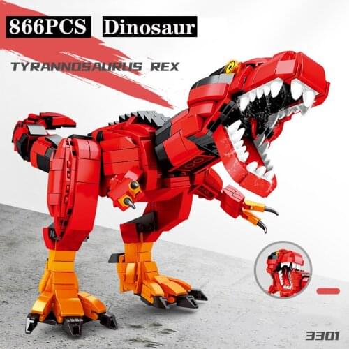 Tyrannosaurus Dinosaurs Building Blocks Moc Set Educational Bricks Dinosaur World Dino Kids Toy For Children Mini Model Gift