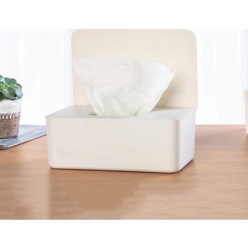 Tissue Box Dry Wet Paper Case Dry Wet Tissue Paper Case Box Desktop Wipes Storage Box Napkin Holder with Cover