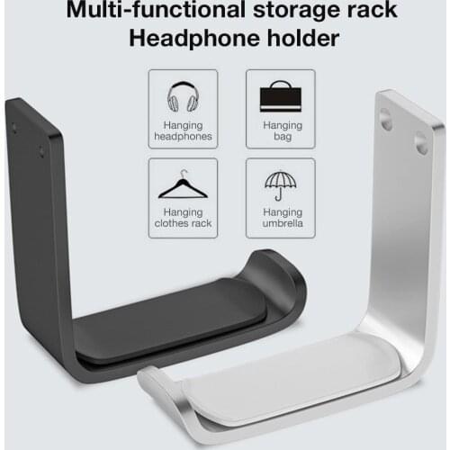 Sticky Metal Headphone Bracket Sticker Wall Mounted Headset Holder Stand Under Desk Hanger Hook Earphones Display Stand Holder