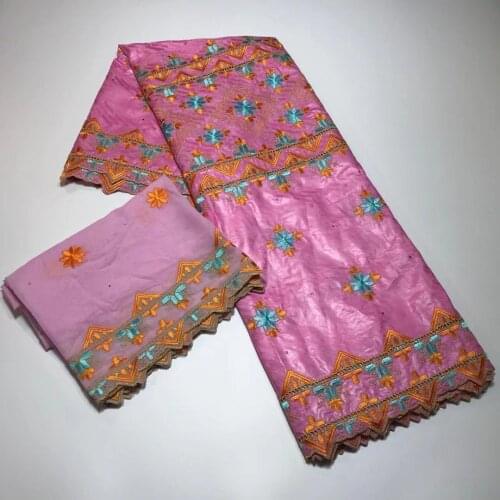 Fashion Basin Riche Fabrics Cotton Embroidery Dry Lace African Bazin Riche Fabric Jacquard Brocade Fabrics High Quality 6Yards