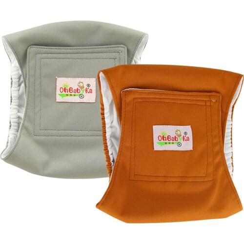 OhBabyKa Washable Reusable Male Dog Cloth Diaper Physiological Sanitary Dog Shorts Underwear Pant for Pet Dogs Nappy Drop Ship