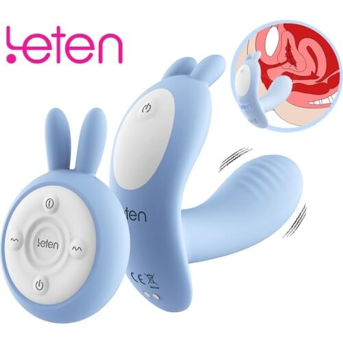 Leten Heating vibrator Clitoris G-Spot Massager Remote Control Vibrator wireless Strap On Panties Dildos Adult Sex Toy For woman