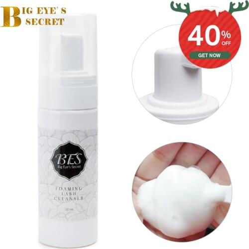 Big eyes secret 50ml Individual Eyelash Extension Cleanser Shampoo Eyelashes Detergent Makeup Tools Eye Lashes Foam Cleanser