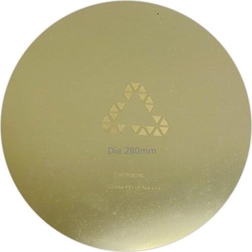 FLEXBED 3D Printer Round Dia 280mm Spring Steel PEI Print Build Plate for Delta 3D Printer parts,prints PLA,PETG well