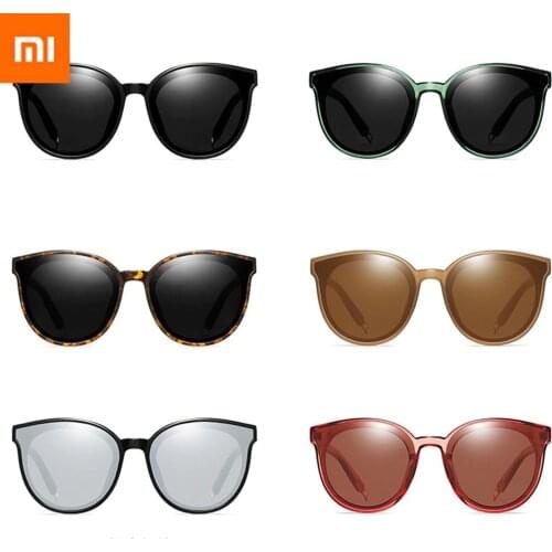 New Xiaomi Sunglasses Universal Vintage Sports Style Driving Sun Glasses Men Women Drivers Eyewear UV400 With glasses case