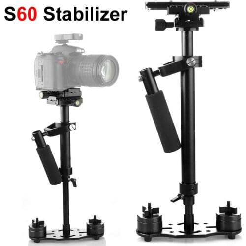 Photo Aluminum Alloy Handheld 60cm Stabilizer Photography Shooting DSLR Steadycam for Canon Nikon Sony SLR Camcorder S60