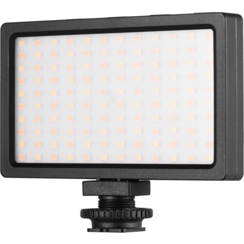 LED Video Light Panel On-Camera 3200K-5600K Dimmable Lamp Adjustable Brightness Flash Light with Cold Shoe Mount for Photography