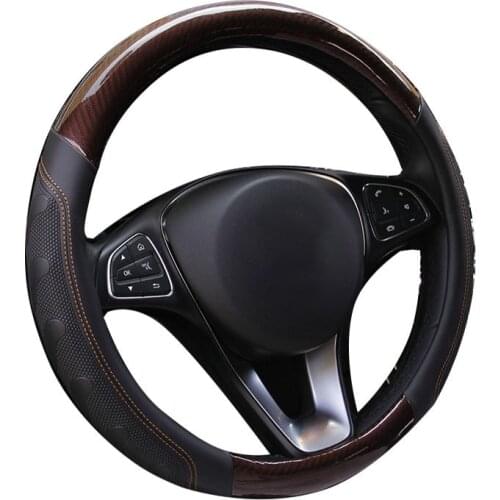 Carbon Fiber Three-Dimensional Fingertip Car Steering Wheel Cover Suitable For 37-38 CM 14.5"-15" M Size Hand Bar Protector