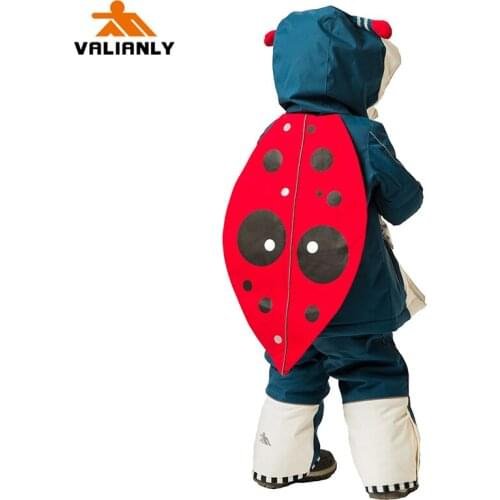 VALIANLY Kids Ski Suit Ski Jacket + Strap Pants Winter Children Boys Snowsuit Ski Sets Outdoor Waterproof Windproof Snowboard