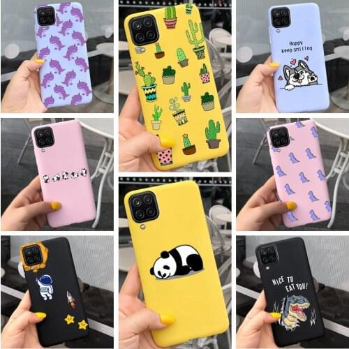 Cartoon Phone Protective Case For Samsung A12 A 12 A125F Case Cactus Sofu-touch Bumper Cover ON Samsung Galaxy A12 2020 Shell
