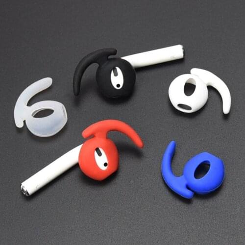1 Pair Silicone Earbuds Cover Non-slip For Airpods iphone7/8 Headphone Earphone Case Eartip Ear Wings Hook Cap Earhook