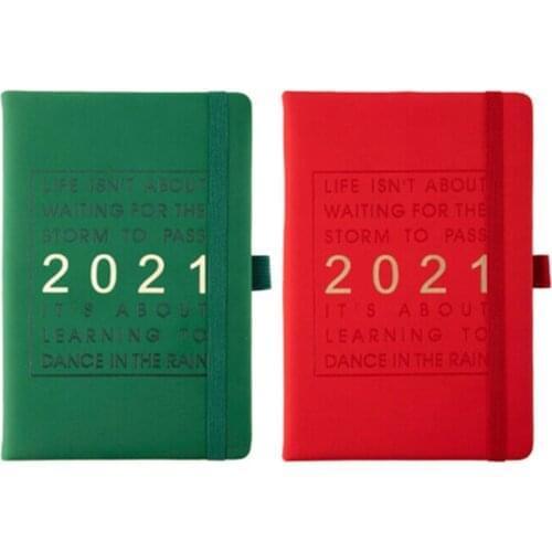 2021 Year A5/A6 Notebook Planner Paper Cover Thicken A5 A6 Paper Memo Pad Note Book DIY 365 Day Diary Schedule Planner Notebook