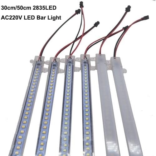 5pcs 10pcs LED Bar Light AC220V High Brightness 8W 50cm 30cm 72LEDs 2835 LED Rigid Strip Energy Saving LED Fluorescent Tubes