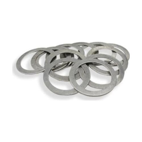 20pcs M10 M12 M14 M16 M38 aluminum gaskets flat washers 14/16/18/20/22/24/30/46mm OD thin smooth spacers 1mm-2.5mm thickness