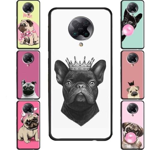 Cartoon French Bulldog Case For Xiaomi Mi 11 Ultra 9T 10T Pro A3 Mi Note 10 Lite Back Cover For POCO X3 Pro M3 F3