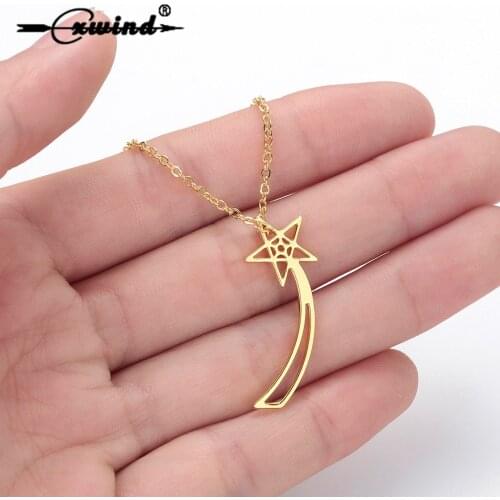 Cxwind Falling Star Necklace For Women Sexy Fashion Pop Charm SHOOTING STARS Necklace Collar Tassel Necklace Beach Jewelry