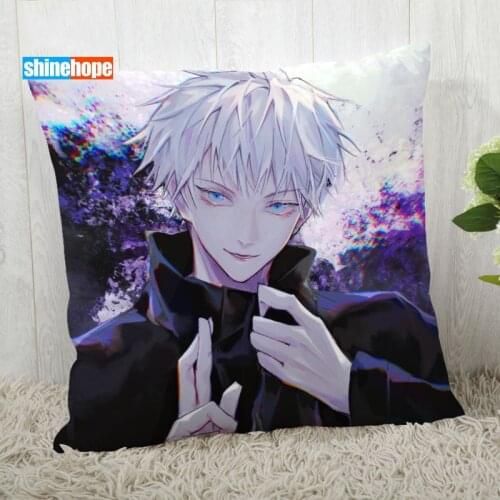 Gojou Satoru Pillow Cover Customize Anime Pillowcase Modern Home Decorative Pillow Case For Living Room 45X45cm,40X40cm