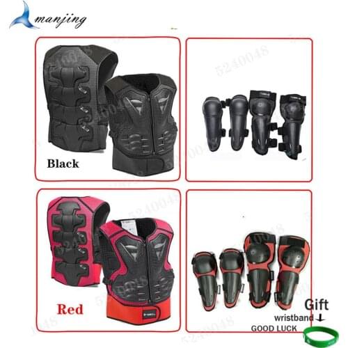 Motorcycle MTB Full Body Protect armor Vest Cycling Motocross Blance bike Armour suits Boys girls Knee Elbow Guard
