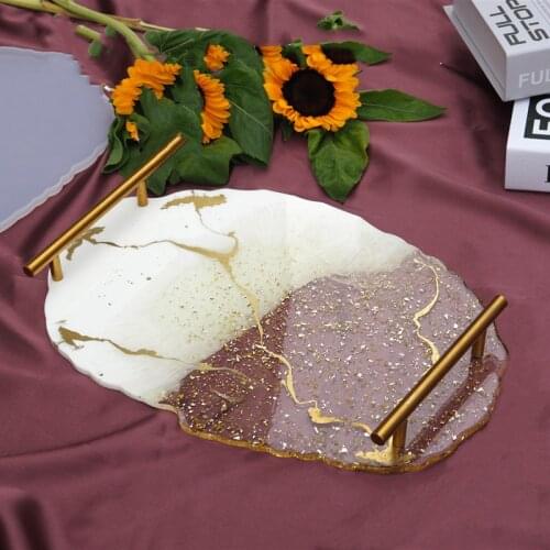 DIY Resin Crystal Epoxy Mould Big Set Table Tea Cup Pad Tea Tray Tea Set Holder Silicone Mold Mirror Epoxy Mould