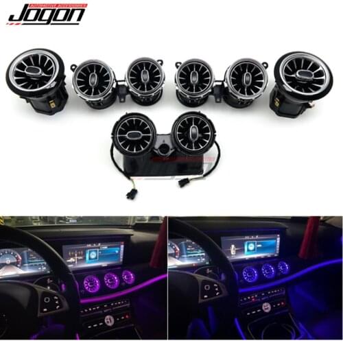 Dashboard Console AC Condition Air Vent Outlet Turbo Trim Atmosphere Ambient Light Lamp For Mercedes Benz E Class W213 2017-2021