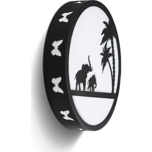 Round Modern Wall Light LED Iron Wall Lights Home Lighting Fixture Simple Bedroom Living Room Acrylic Two-color dimmable Sconce