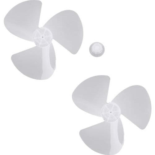 16 Inch Lightweight Household Plastic Fan Blade Three Leaves with/without Fan Nut For Standing Pedestal Fan Table Fanner