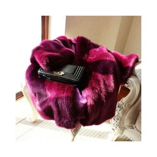 Top brand Style High-end New Fashion Women Faux Fur Coat 18S51 high quality