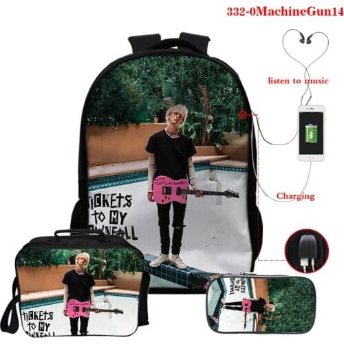 Machine Gun Kelly Fashion Large Capacity Simple Oxford Cloth Backpack Bags Women Sac Backpack Unisex Mochila Mujer Designer Bag