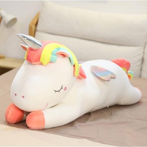 Soft Animals Plush Toy Long Sleeping Soft Unicorn Horse Pillow Unicorn Gift For Girl