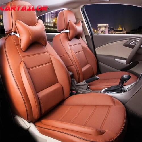 CARTAILOR PVC leather car seat cover set for Hyundai New SantaFe seat covers cars auto cushion protector 5 & 7 seats supports