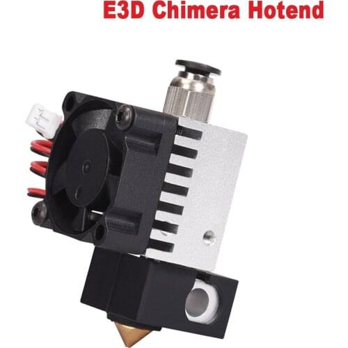 E3D Chimera Hotend J-head Bowden Extruder Kits 12/24V Chimera pipe Nozzle Silicone Sock For E3D Hotend 3D Printer Parts Upgrade