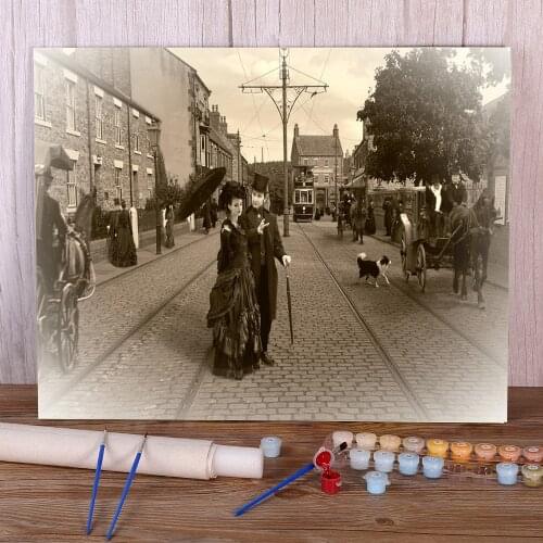 Woman Girl DIY Paint By Numbers Complete Kit Acrylic Paints 40*50 Oil Painting New Design Crafts Adults Wall Art Drawing