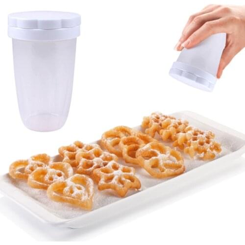 Baking Plastic Dusting Cans Household Flour Cocoa Powder Creative Flour Sieve Sugar Powder Sifter Mesh Cover Pastry Supplies