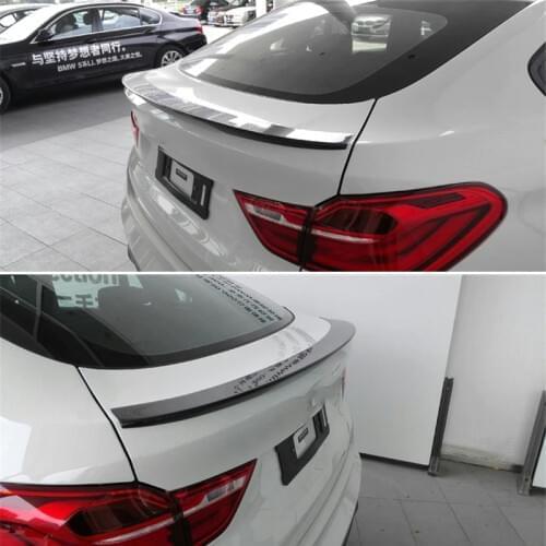 Use For BMW X4 F26 Spoiler 2013--2017 Year Glossy Balck Real Carbon Fiber Rear Wing P Style Sport Accessories Body Kit