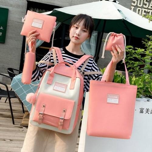 New School Bags Fashion Canvas Women Backpack Casual Classical School Bag For Teenage Girls Shoulder Bag Mochilas Rucksacks
