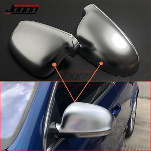 Silver For VW GOLF 5 V MK5 GTI Jetta Passat B5.5 B6 EOS Sharan Superb Side Wing Rear View Mirror Cover Replacement Caps Shell