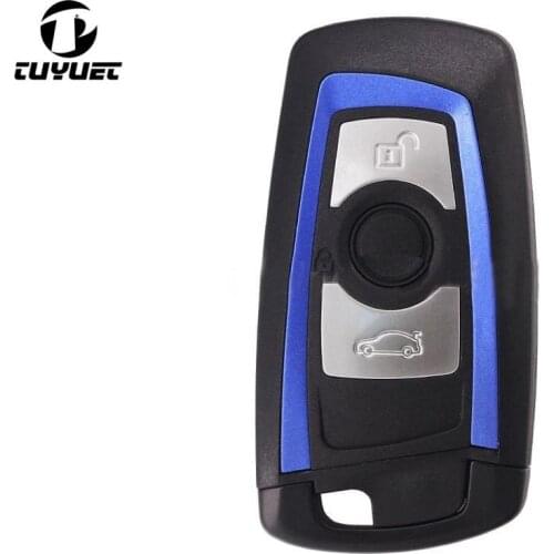 Replacement Smart Remote Key Shell for BMW CAS4 F 3 5 7 Series E90 E92 E93 X5 HU100R with Uncut Blade