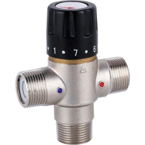 Thermostatic Mixing Valve 3/4" DN20 Solar Heater Thermostat TMV Thermostatic Mixing Valve Pipe Valve Building Pressure