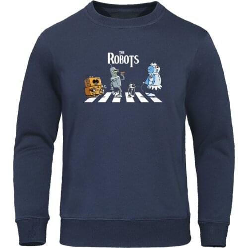 2019 Autumn Winter Hoodies Creative droids Printed Hoodie Sweatshirt Novelty Pullover Mens Fashion robot Hoodie Warm Streetwear